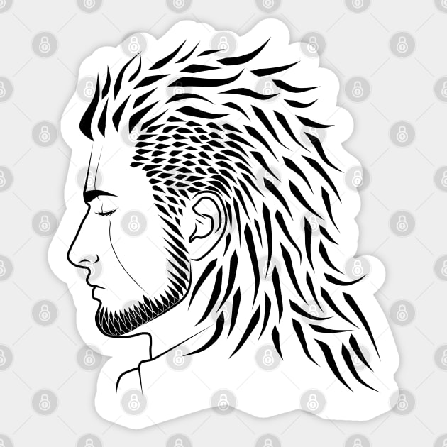 Gladiolus Amicitia - White Base Sticker by Anrui